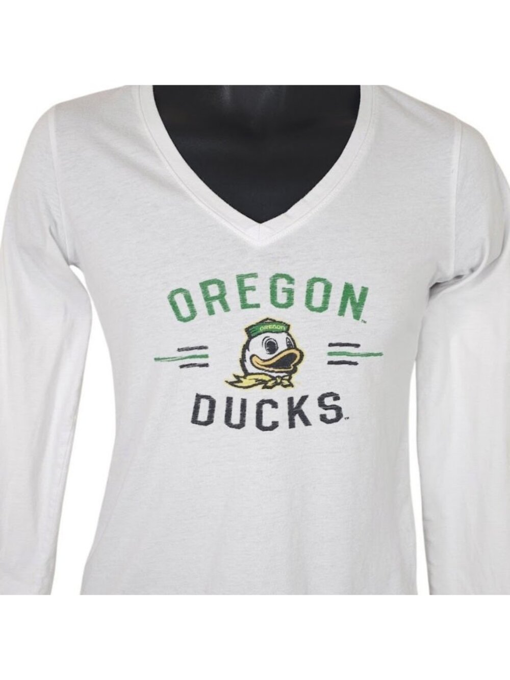 Oregon Ducks T Shirt Womens Size Small White NCAA University